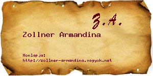 Zollner Armandina névjegykártya